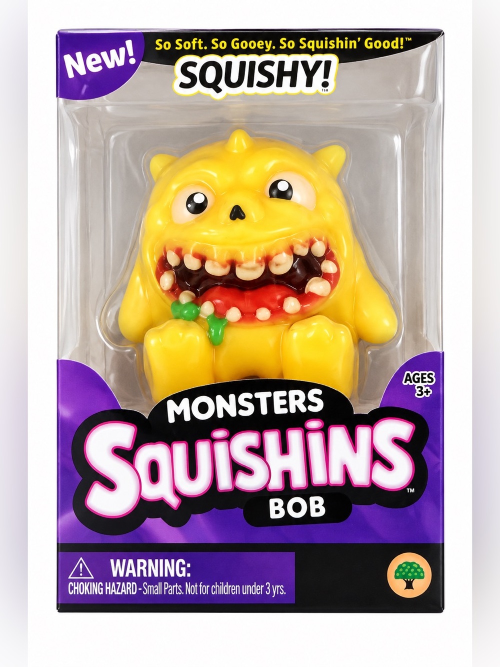 Monsters Squishins Bob Yellow 3D Squishy Toy Peachtree Playthings New